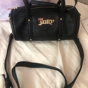 Juicy Couture Black Crossbody Bag with Gold Accents